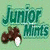 Animated sequence showing Junior Mints candy packaging with green text and chocolate mint illustrations on a light background.