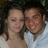 A pixelated image shows two people embracing on the left, with a white background featuring stylized text and symbols on the right.