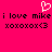 A static pixel art icon with a bright pink background, featuring repeated text and symbols in black and white.