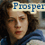 A person with brown curly hair wearing a blue garment appears in three with text overlays reading Prosper and The Thief Lord