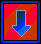 Four identical square with blue borders display a pixelated blue arrow pointing downward against a red-orange gradient background