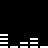 Black background with white horizontal bars of varying lengths arranged in two , some bars shifting position between frames