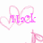 Pixelated pink and white icon featuring a heart outline, two overlapping hearts forming a butterfly shape, the text 'Max' in bold magenta letters, and a small flag-like element at bottom right.