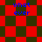 Red and dark green checkered pattern with blue text 'what ever' repeated across four distinct layouts
