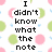 Pixelated text on a white background with pink and green circular patterns, displaying phrases about flipping a note to miss someone.