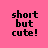 A 4-frame contact sheet of a static animated icon featuring pixelated text on pink backgrounds with varying shades.