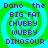 Four identical display a green and cyan spiral background with purple text reading "Dano the BIG FAT CHUBBY WUBBY DINOSAUR" in pixelated font