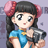 Pixelated anime-style character in blue qipao with pink hair bows holding a black camera against a purple background, next to "Anime IM" and "CCM" text on black.