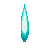 Pixel art animation of a blue armored character with teal accents performing multiple actions against gray background.