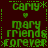 Green pixelated text on dark red background arranged in four identical quadrants with decorative symbols and repeated phrases.