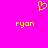 Yellow pixelated heart symbol above two instances of the text 'ryon' on a bright pink background.