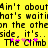 Yellow background with black pixelated text reading "Ain't about what's waiting on the other side, it's... The Climb" and pink star-like symbols.