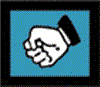 Four distinct pixelated hand and cheese icons arranged in a , each with a solid background color and black border