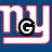 Blue background with large white 'NY' letters outlined in red, featuring a black circular 'G' over the left 'Y' and bold black-and-white 'MEN' text to its right.