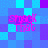 Pixelated of blue and purple squares with pink text reading "stuck that" in four positions, no visible animation changes