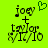 Green heart icon appears above 'joey' text with 'taylor' below a plus sign on bright green background.