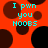 Red background with brown and black circles; cyan text reads "I pwn you NOOBS" in four quadrants.