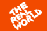 White pixelated figure on orange background with abstract shapes and a square element.
