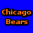 Blue background with orange text reading "Chicago Bears Monsters of the Midway" and a large orange C logo above an orange bear graphic.