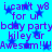 Blue background with purple text repeating 'i can't w8 for ur bday partybday party kiley ur Awesom!!!Awesom!!!!' and blue star shapes scattered throughout.