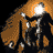 Pixelated animated contact sheet showing multiple frames of a cave-themed icon with text and character elements.