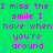 A static image with bright green background and repeated pink text reading "I miss the smile I have when you're around" accompanied by small blue heart symbols.