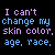 Pixelated text on black background with alternating purple and blue text, some phrases changing across frames