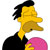 Pixelated character with yellow skin, black hair, and black clothing holding a pink spherical object.