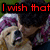 A person in a purple and white plaid shirt holds a light-colored dog against a green grass background, with text changing from "I wish that" to "I was Elvis!".