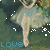 A pixelated ballet dancer in a light blue tutu with one leg extended, surrounded by white sparkles on a dark green background.
