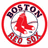 Red and white circular icon with Boston Red Sox logo on left, red text blocks reading "Red Sox rock me SOX !!!!" on right.