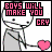 A 3x3 contact sheet of animated frames showing a stick figure character holding a pink heart with text "BOYS WILL MAKE YOU CRY" in pixelated font.