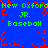 Blue background with green text reading "New Oxford JR. Baseball" repeated in a pattern, surrounded by red pixelated border fragments