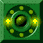 Four green square display a circular green and yellow pattern with changing colored dots: yellow stars, red crosses, blue crosses, and white crosses