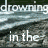 A 3x3 contact sheet of animated frames showing a water-themed quote with white text over rippling water background, each frame displaying different segments of the phrase "drowning in the trapped by the caught" and "lost in drama the lies currents of life in the riptides".