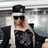 six pixelated images showing a woman with blonde hair in various poses, some with sunglasses and a black outfit, one with text overlay