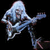 Pixelated animated contact sheet showing Iron Maiden's Eddie character and band logo in blue tones on black background.