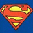 A static image featuring a red and yellow Superman shield on blue background with pixelated text reading 'SuPER MAN', 'THaT', and 'HO!!' in yellow.