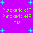 Pixelated purple background with cyan stars and repeated green "sparkle!" text in quotation marks above a yellow smiley face.