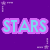 Pixelated image with four quadrants: purple background with 'STARS', yellow-haired anime character with 'ARE', dark blue background with 'Cool!', and empty gray space.