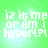 Green background with white pixelated text reading 'iz it me or am i hyper!?!' in four identical arranged in a