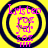 Four identical circular icons with concentric rings display pink text on a yellow background, each showing 'Lysette' above 'rox', 'yup', and 'sos' in pixelated font.