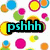 Pixelated text on a white background with colorful circles; text reads 'pshh when you can have best fiends?' on left and 'who needs boyfriends' on right.
