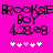 Pixelated text 'BROOKSIE BY 428.08' on bright pink background with white and light pink plus signs below.