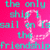 Pixelated text on bright pink background with cyan lettering and a white curved line overlay.