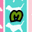 six pixelated icons featuring letters and symbols on varied backgrounds including dogs, hearts, and a person