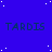 Blue background with white dots and repeated 'TARDIS' text in dark blue, with a gray rectangle in the bottom right corner.