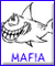 A pixelated shark icon with a wide grin showing teeth, labeled 'MAFIA' in blue text below.