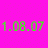 A split-screen digital graphic with pink and green backgrounds displaying pixelated text: '1.08.07' on the left, 'iizzy & DENiISE' on the right.