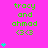 Bright pink background with green text 'tracy and ahmad <3' repeated across three , each containing four of identical text blocks. Cyan heart symbols animate vertically in the center